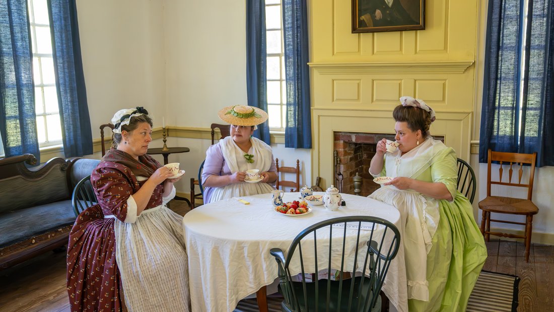 Historic Halifax Interpreters having tea 250th Celebration.jpg