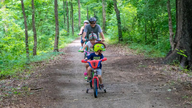 Biking along the Roanoke Canal Trail